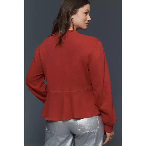 Anthropologie Rust Red Blouse